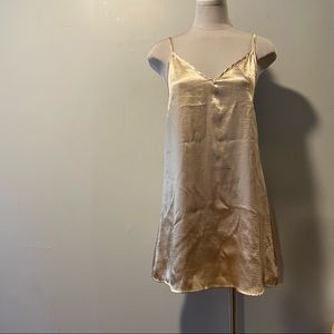 MISSGUIDED Gold Crossback Party Dress!